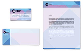 Aerobics Center Business Card & Letterhead Template