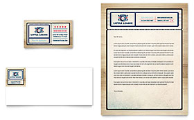 Baseball League Business Card & Letterhead Template Design