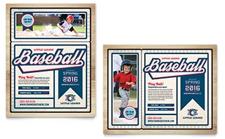 Baseball League Poster Template