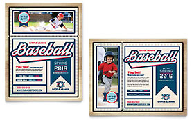 Baseball League Poster Template Design