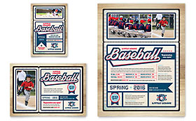 Baseball League Flyer & Ad Template Design