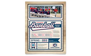 Baseball League Flyer Template