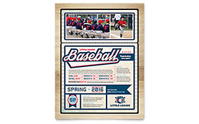 Baseball League Flyer Template Design