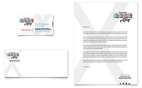 Bowling Business Card & Letterhead Template Design