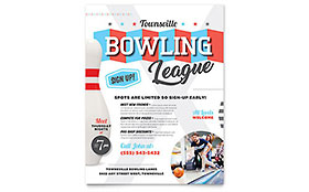 Bowling Flyer Template Design