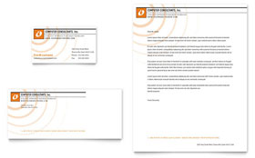 Computer Consulting Business Card & Letterhead Template Design