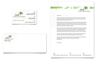 ISP Internet Service Business Card & Letterhead Template