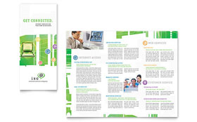 ISP Internet Service Tri Fold Brochure Template Design