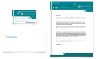 Internet Service Provider Business Card & Letterhead Template