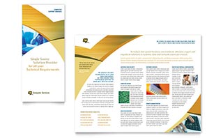 Computer Services & Consulting Tri Fold Brochure Template