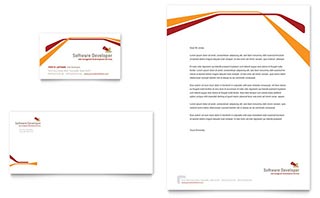 Software Developer Business Card & Letterhead Template