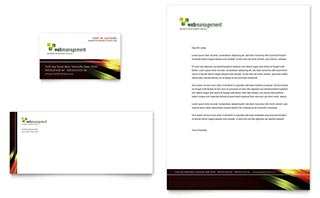 Internet Software Business Card & Letterhead Template