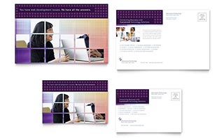 Information Technology Consultants Postcard Template