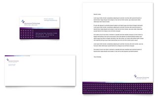 Information Technology Consultants Business Card & Letterhead Template