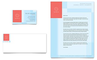 Communications Company Business Card & Letterhead Template