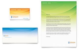 Computer & IT Services Business Card & Letterhead Template