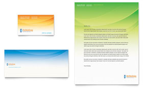 Computer & IT Services Business Card & Letterhead Template Design