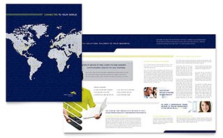 Global Communications Company Brochure Template