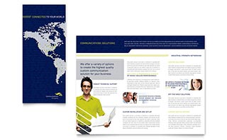 Global Communications Company Brochure Template