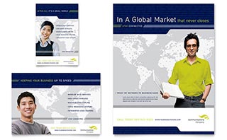 Global Communications Company Flyer & Ad Template