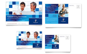 Technology Consulting & IT Postcard Template Design