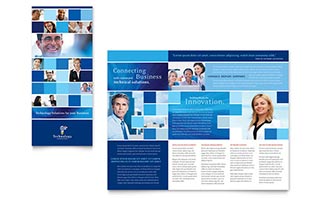 Technology Consulting & IT Tri Fold Brochure Template