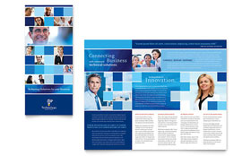 Technology Consulting & IT Tri Fold Brochure Template Design