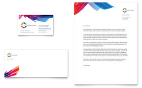 Software Solutions Business Card & Letterhead Template Design