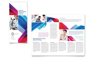 Software Solutions Tri Fold Brochure Template