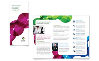 Network Administration Tri Fold Brochure Template