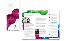 Network Administration Tri Fold Brochure Template Design