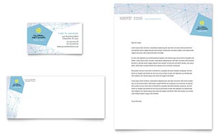 Global Network Services Business Card & Letterhead Template