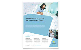 Global Network Services Flyer Template Design