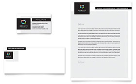 Website Designer Business Card & Letterhead Template Design