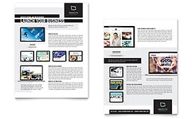 Website Designer Datasheet Template Design