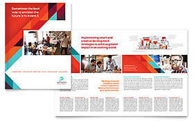 Application Software Developer Brochure Template Design