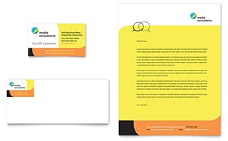 Social Media Consultant Business Card & Letterhead Template