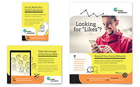 Social Media Consultant Flyer & Ad Template Design