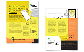 Social Media Consultant Datasheet Template Design