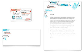 Computer Engineering Business Card & Letterhead Template Design