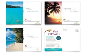 Travel Agency Postcard Template Design