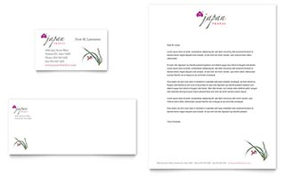 Japan Travel Business Card & Letterhead Template