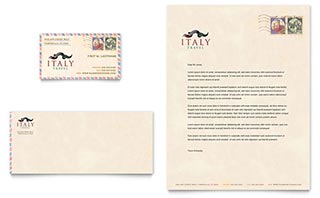 Italy Travel Business Card & Letterhead Template