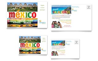 Mexico Travel Postcard Template