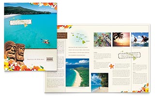 Hawaii Travel Vacation Brochure Template