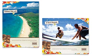 Hawaii Travel Vacation Poster Template