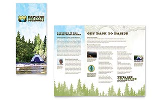 Nature Camping & Hiking Brochure Template