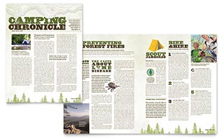 Nature Camping & Hiking Newsletter Template