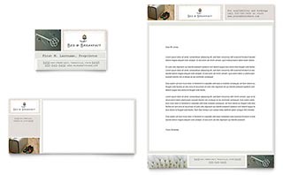 Boutique Hotel Business Card & Letterhead Template