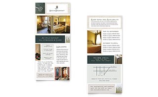 Boutique Hotel Rack Card Template